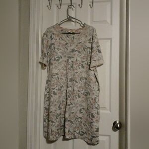 Floral Print Women's Pajama Dress
